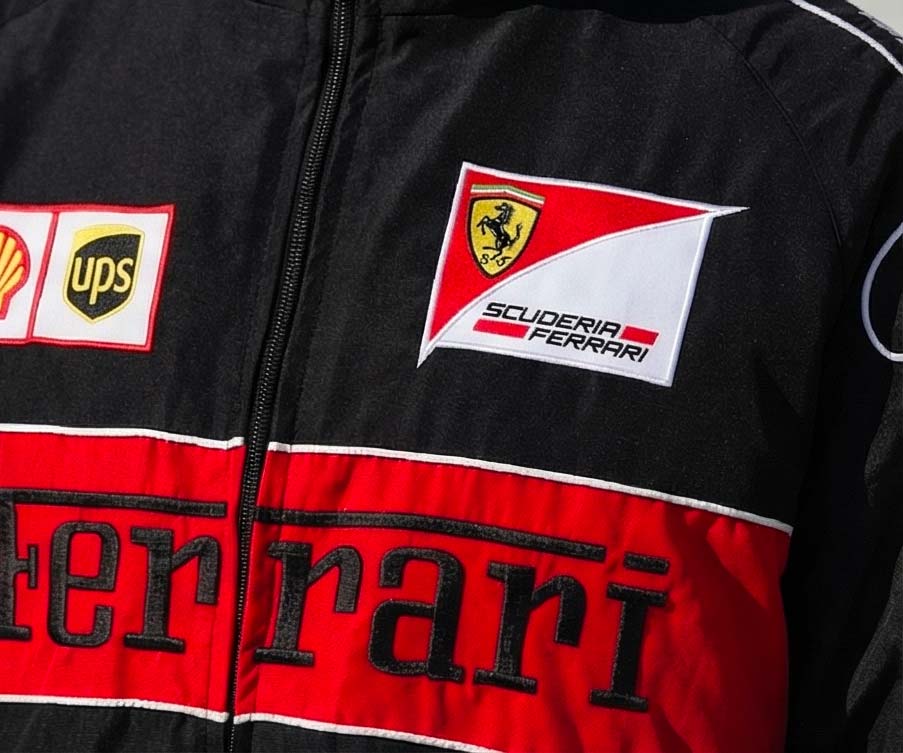 Ferrari F1 Vintage Racing Jacket - Black Edition