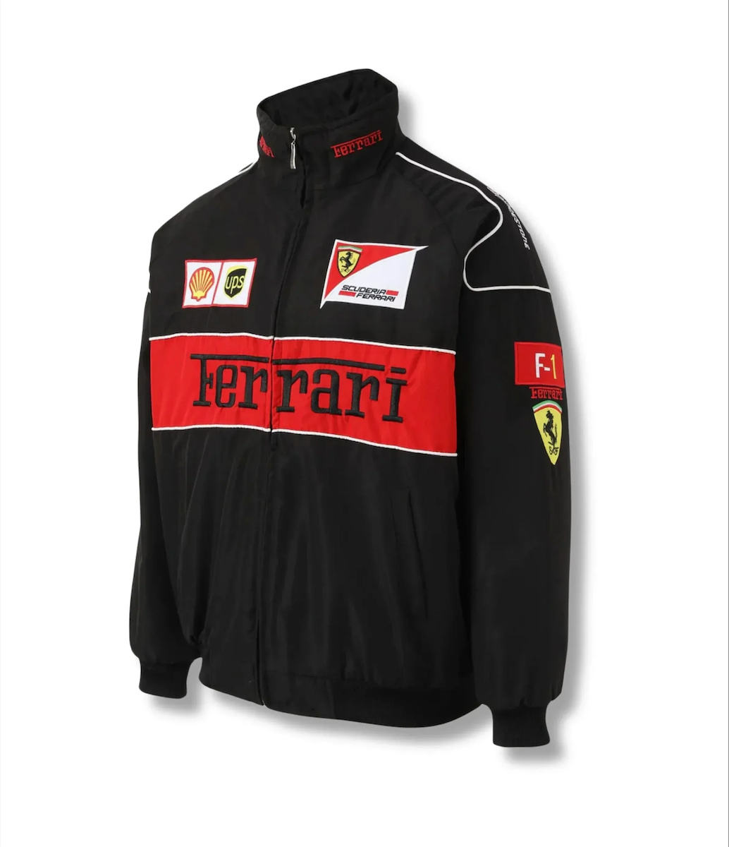 Ferrari F1 Vintage Racing Jacket - Black Edition