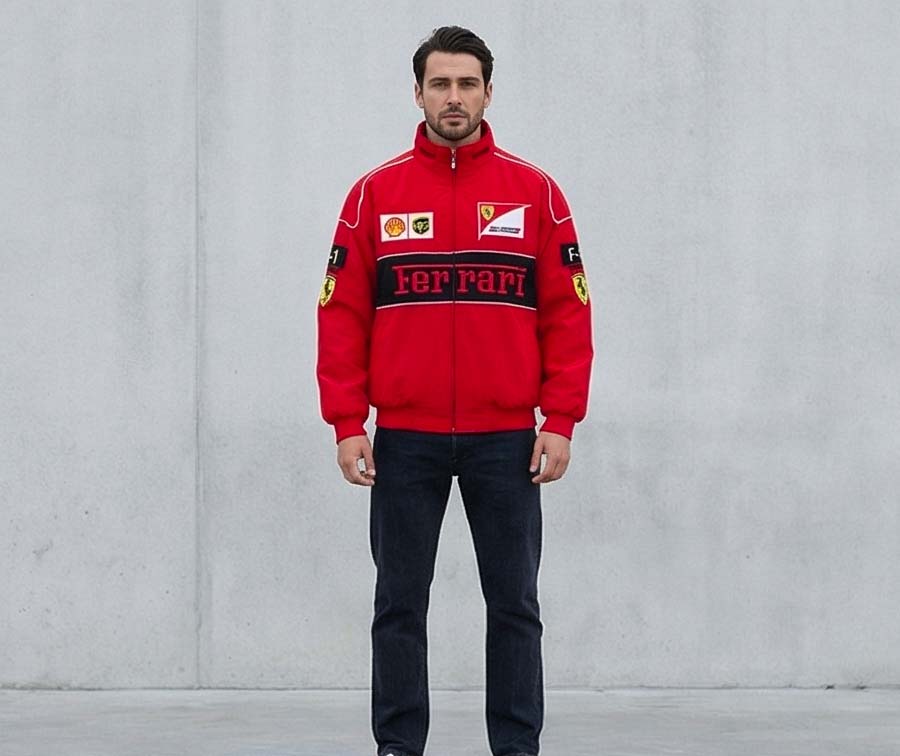 Ferrari F1 Vintage Racing Jacket - Red Edition